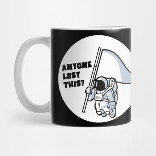 Astronaut in Space Suit Found a Flag Mug